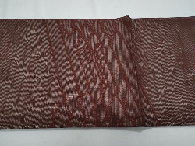 平和屋着物*夏物 太鼓柄袋帯 櫛織 幾何学文様 正絹 逸品 CABH8110fb