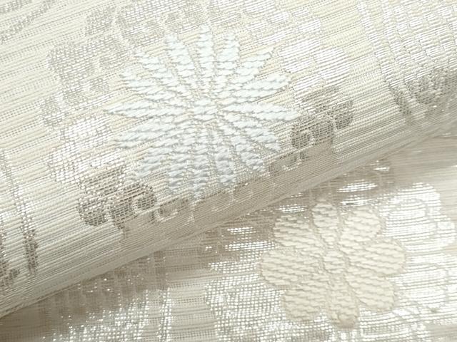 平和屋着物*夏物 六通柄袋帯 七宝花文 金糸 正絹 逸品 CABH8118fb