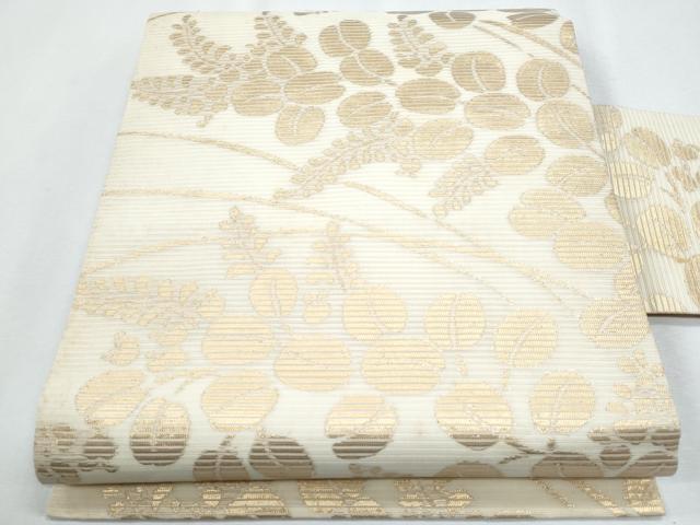 平和屋着物*夏物 全通柄 九寸名古屋帯 萩 正絹 逸品 CABH8122fb