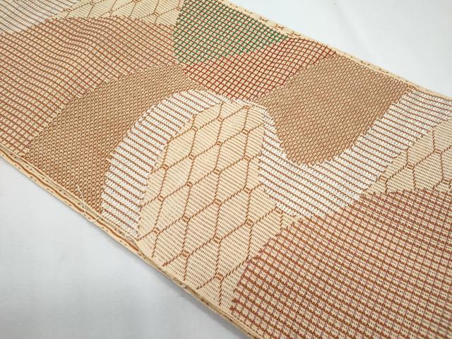 平和屋着物*夏物 八寸名古屋帯 抽象文 正絹 逸品 CABH8137fb