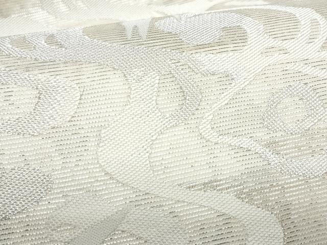 平和屋着物*夏物 六通柄袋帯 流水竹文 銀糸 正絹 逸品 未使用 CABH8140fb