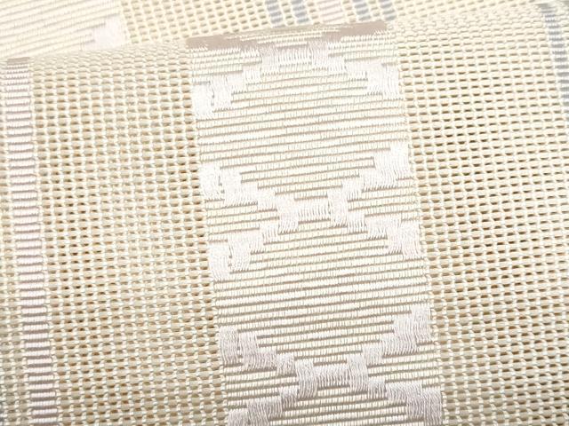 平和屋着物*夏物 本場筑前博多織 八寸名古屋帯 紗献上 灰梅色 正絹 逸品 CABH8144fb