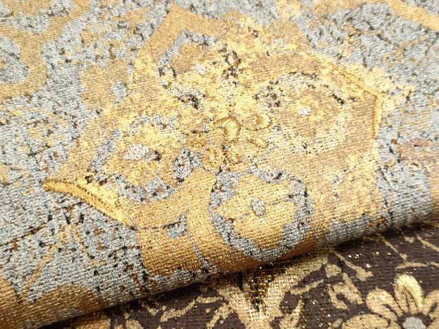 平和屋着物*夏物 中国三大刺繍 相良刺繍 太鼓柄袋帯 正倉院花文 金銀糸正絹 逸品 CABH8147fb