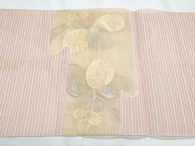 平和屋着物*夏物 八寸名古屋帯 絽綴れ 草花文 正絹 逸品 CABH8157fb