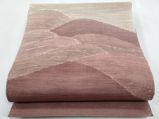 平和屋着物*夏物 八寸名古屋帯 たつなみ文 正絹 逸品 CABH8169fb
