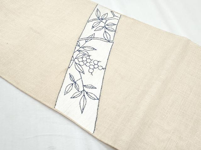 平和屋着物*夏物 八寸名古屋帯 刺子 南天 CABH8174fb