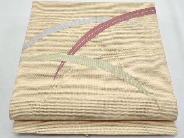平和屋着物*夏物 八寸名古屋帯 芝草文 正絹 逸品 CABH8183fb