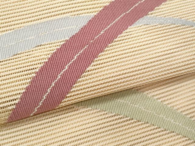 平和屋着物*夏物 八寸名古屋帯 芝草文 正絹 逸品 CABH8183fb