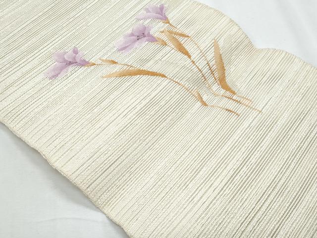平和屋着物*夏物 八寸名古屋帯 枝花文 正絹 逸品 CABH8192fb