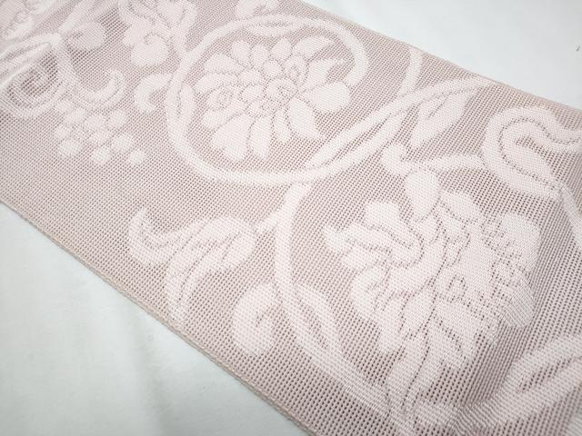 平和屋着物*夏物 八寸名古屋帯 葡萄花唐草文 正絹 逸品 CABH8194fb