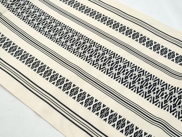平和屋着物*夏物 本場筑前博多織 八寸名古屋帯 紗献上 肌色 正絹 逸品 CABH8201fb