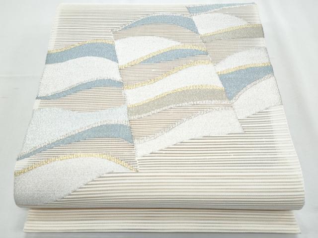 平和屋着物*夏物 八寸名古屋帯 絽綴れ 抽象文様 金銀糸 正絹 逸品 CABH8202fb