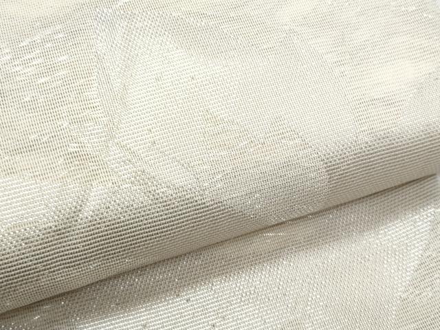 平和屋着物*夏物 六通柄袋帯 花唐草文 銀糸 正絹 逸品 CABH8218fb