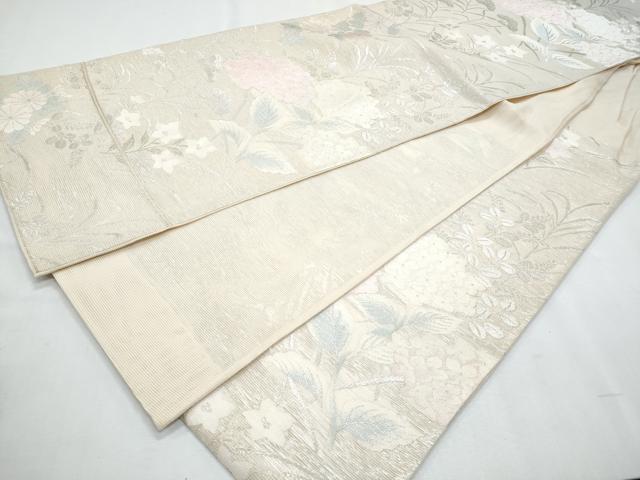 平和屋着物*夏物 六通柄袋帯 紫陽花 金銀糸 正絹 逸品 CABH8229fb