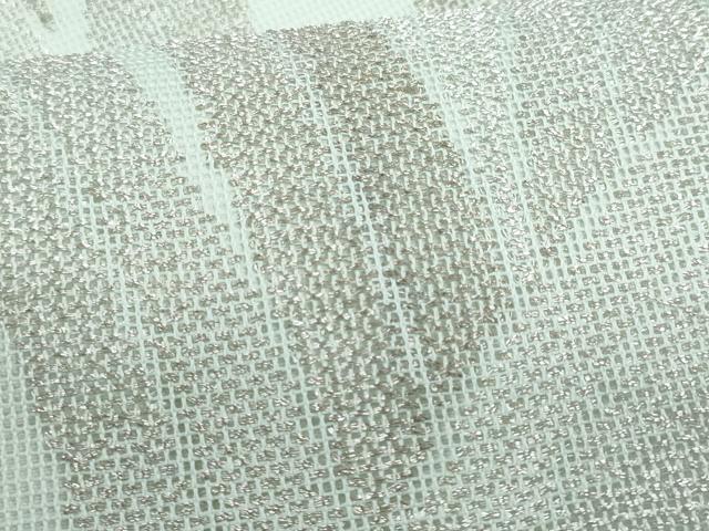 平和屋着物*夏物 六通柄袋帯 草葉文 銀糸 正絹 逸品 CABH8233fb