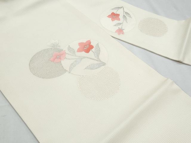 平和屋着物*夏物 九寸名古屋帯 桔梗 金銀糸 正絹 逸品 CABH8238fb