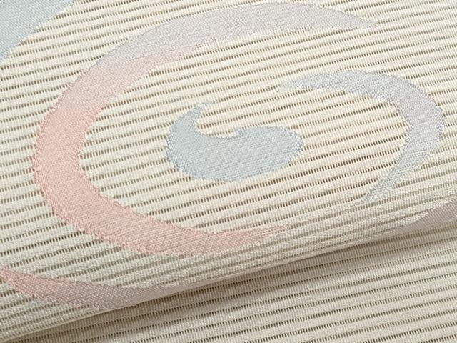 平和屋着物*夏物 九寸名古屋帯 絽綴れ 流水文 正絹 逸品 CABH8240fb