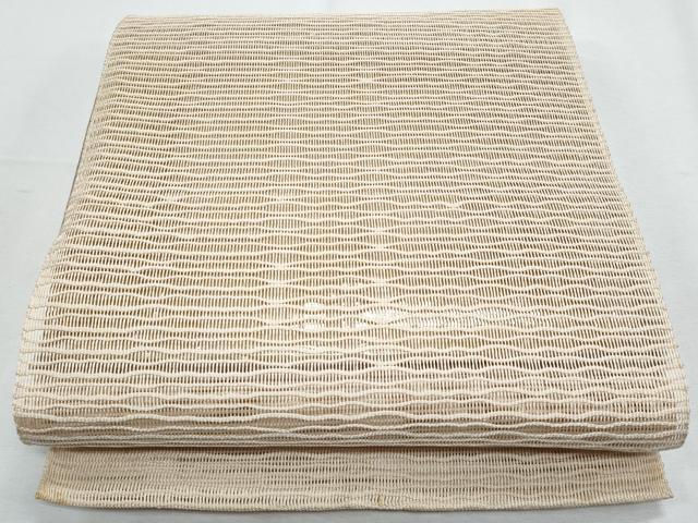 平和屋着物*夏物 八寸名古屋帯 よろけ縞 正絹 逸品 CABH8245fb