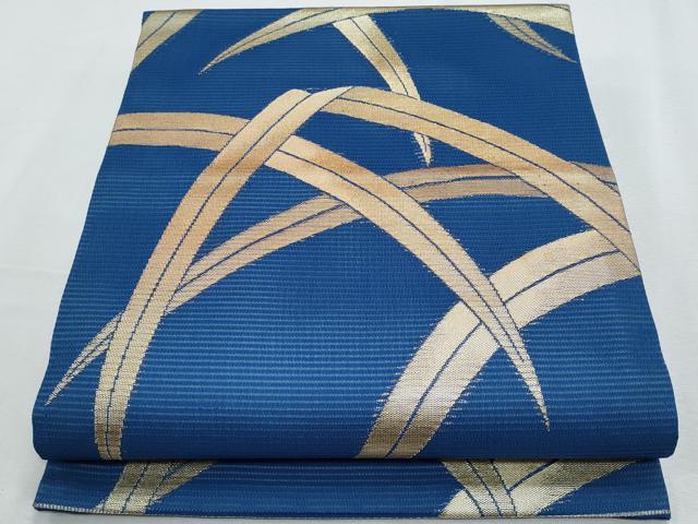 平和屋着物*夏物 九寸開き名古屋帯 芝草文 金糸 正絹 逸品 CABH8246fb