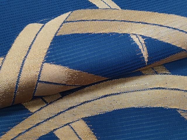 平和屋着物*夏物 九寸開き名古屋帯 芝草文 金糸 正絹 逸品 CABH8246fb