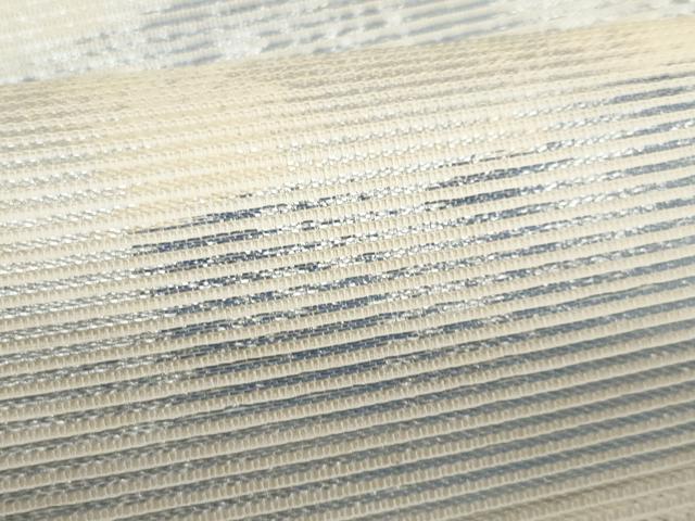 平和屋着物*夏物 九寸名古屋帯 霞文 銀糸 正絹 逸品 CABH8251fb