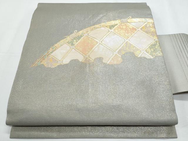 平和屋着物*夏物 九寸名古屋帯 螺鈿箔 籬文 正絹 逸品 CABH8256fb