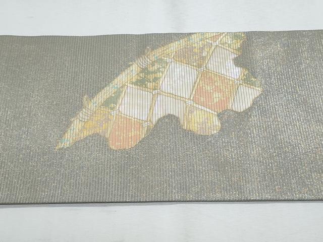 平和屋着物*夏物 九寸名古屋帯 螺鈿箔 籬文 正絹 逸品 CABH8256fb