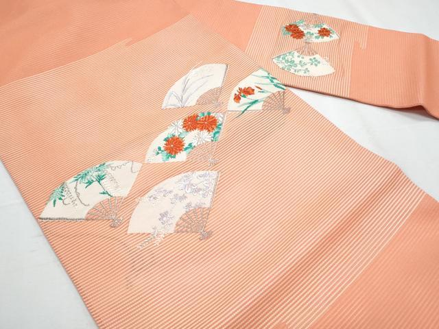 平和屋着物*夏物 九寸名古屋帯 唐織 扇面花文 銀糸 正絹 逸品 CABH8260fb