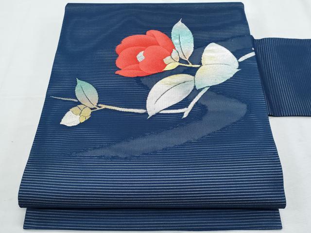平和屋着物*夏物 九寸名古屋帯 枝花文 金銀糸 正絹 逸品 CABH8266fb