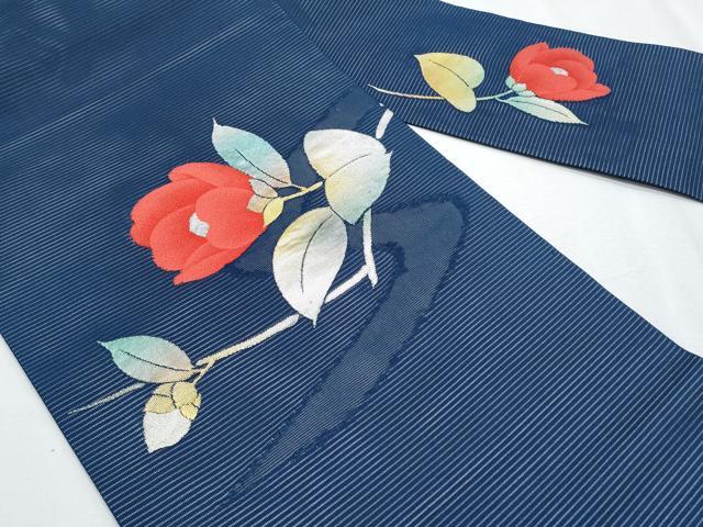 平和屋着物*夏物 九寸名古屋帯 枝花文 金銀糸 正絹 逸品 CABH8266fb