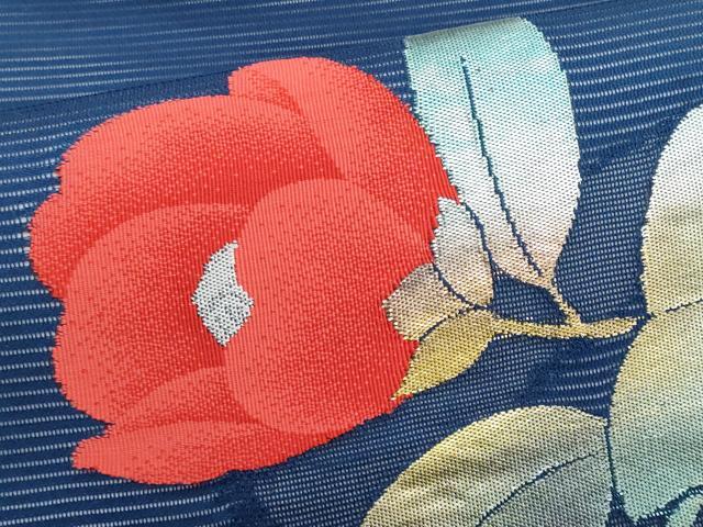 平和屋着物*夏物 九寸名古屋帯 枝花文 金銀糸 正絹 逸品 CABH8266fb