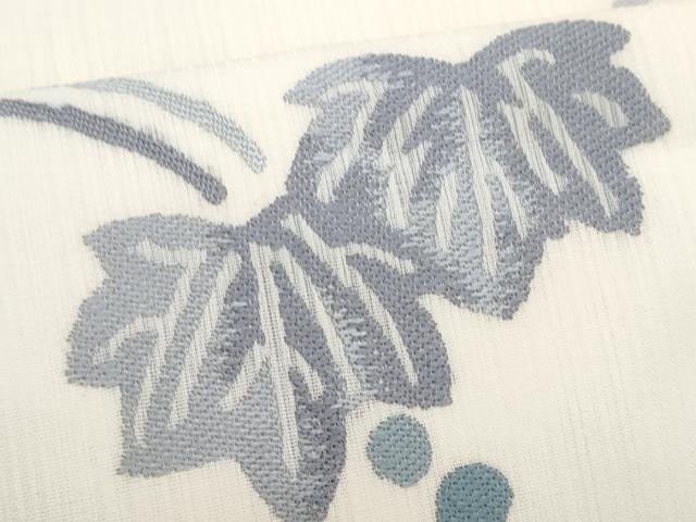 平和屋着物*夏物 九寸名古屋帯 藍 葡萄丸文 正絹 逸品 CABH8304fb