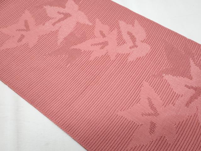 平和屋着物*夏物 八寸名古屋帯 楓 銀糸 正絹 逸品 CABH8307fb