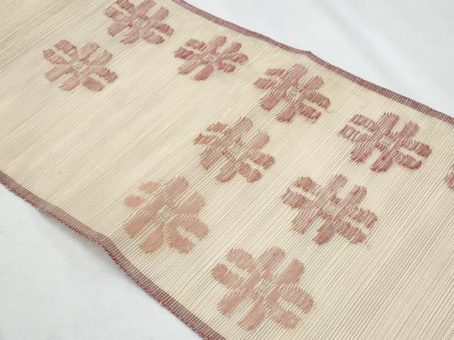 平和屋着物*夏物 八寸名古屋帯 舞花文 金糸 正絹 逸品 CABH8314fb
