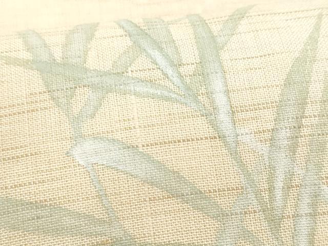 平和屋着物*夏物 九寸名古屋帯 手描き 鷺 麻 逸品 CABH8315fb