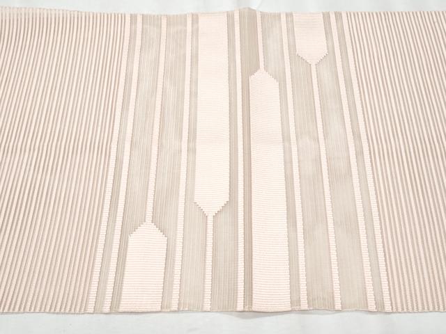 平和屋着物*夏物 八寸名古屋帯 絽綴れ 横段文 洗柿色 正絹 逸品 CABH8331fb