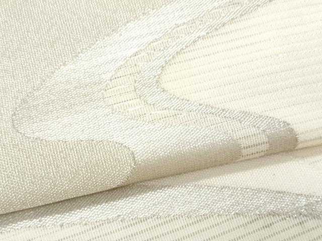 平和屋着物*夏物 九寸名古屋帯 流水文 銀糸 正絹 逸品 CABH8339fb