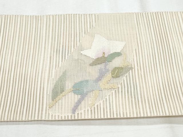 平和屋着物*夏物 八寸名古屋帯 絽綴れ 桔梗 金糸 正絹 逸品 CABH8340fb