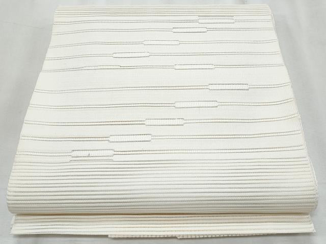平和屋着物*夏物 八寸名古屋帯 絽綴れ 横段文 正絹 逸品 CABH8344fb