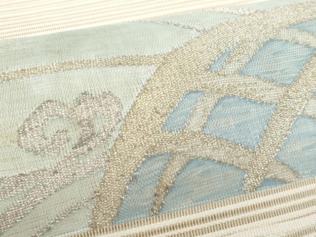 平和屋着物*夏物 八寸名古屋帯 絽綴れ 籬枝葉文 金銀糸 正絹 逸品 CABH8356fb