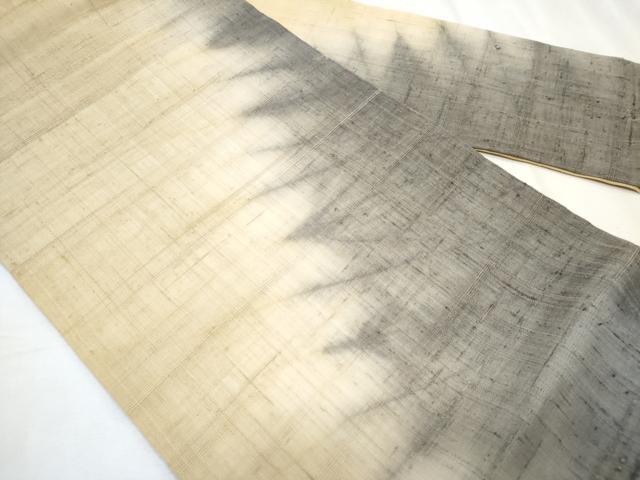平和屋着物*夏物 九寸名古屋帯 紬地 絞り 霞文 正絹 逸品 CABH8363fb