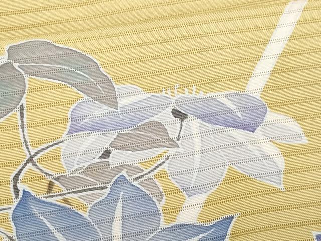 平和屋着物*夏物 絽塩瀬 九寸名古屋帯 友禅 枝花文 正絹 逸品 CABH8369fb