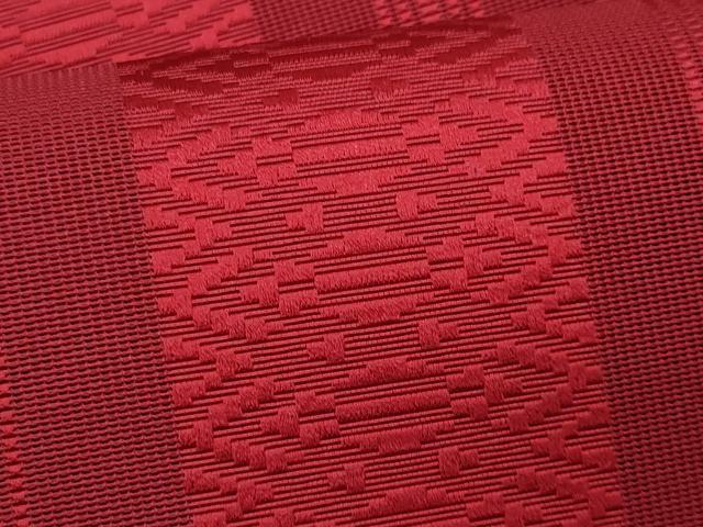 平和屋着物*夏物 本場筑前博多織 八寸名古屋帯 紗献上 真紅色 正絹 逸品 CABH8377fb