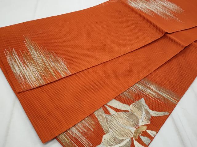 平和屋着物*夏物 太鼓柄袋帯 絽綴れ 杜若 金銀糸 正絹 逸品 CABH8379fb