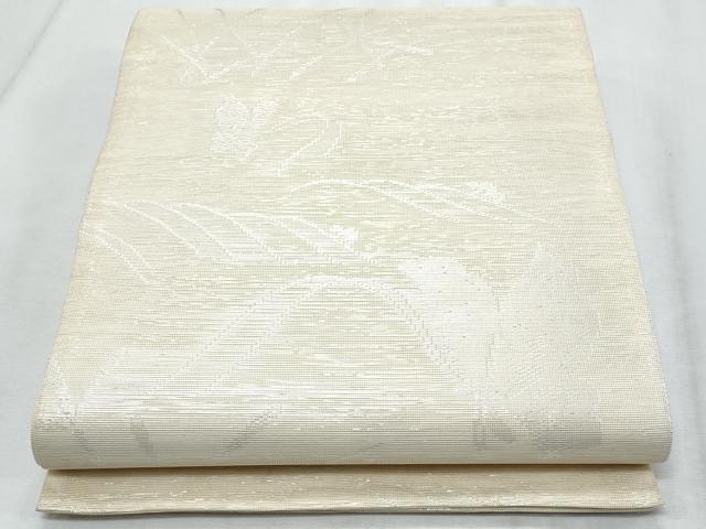 平和屋着物*夏物 六通柄袋帯 舞蝶文 銀糸 正絹 逸品 CABH8385fb