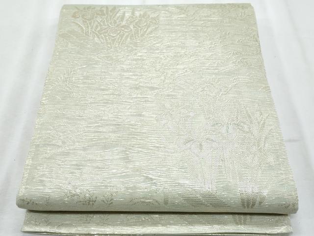 平和屋着物*夏物 六通柄袋帯 流水杜若 金糸 正絹 逸品 未使用 CABH8391fb