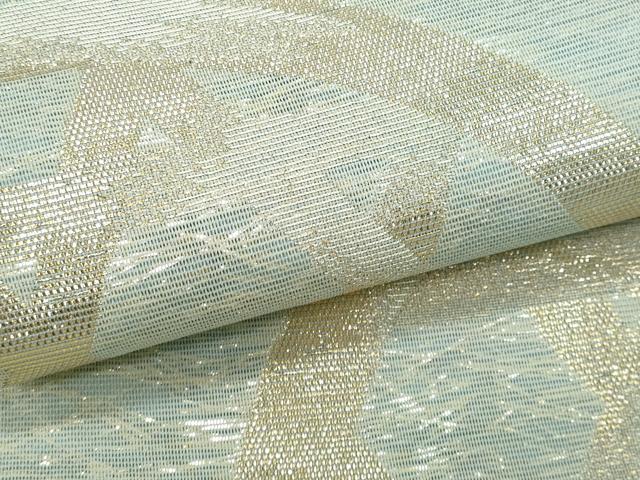 平和屋着物*夏物 六通柄袋帯 籬文 金糸 正絹 逸品 CABH8397fb