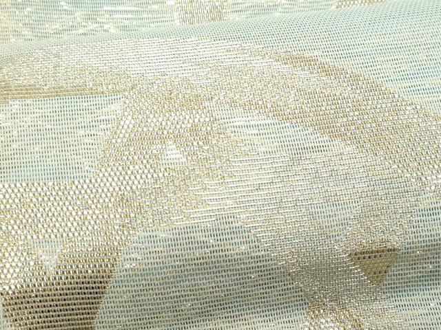 平和屋着物*夏物 六通柄袋帯 籬文 金糸 正絹 逸品 CABH8397fb