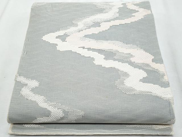 平和屋着物*夏物 六通柄袋帯 抽選文 銀糸 正絹 逸品 CABH8400fb