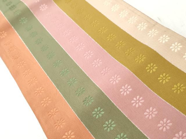 平和屋着物◎本場筑前博多織 半幅帯 花間道銀糸 正絹 逸品 CABH8539qe